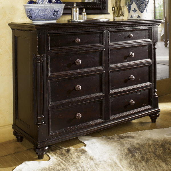 Tommy Bahama Home Kingstown Stony Point 8 Drawer Media Double Dresser